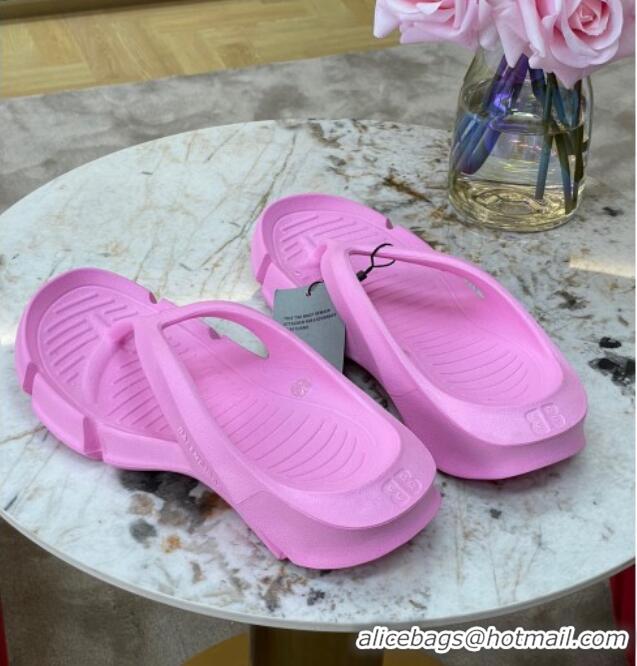 Most Popular Balenciaga Rubber Thong Slide Sandals Pink 0620157