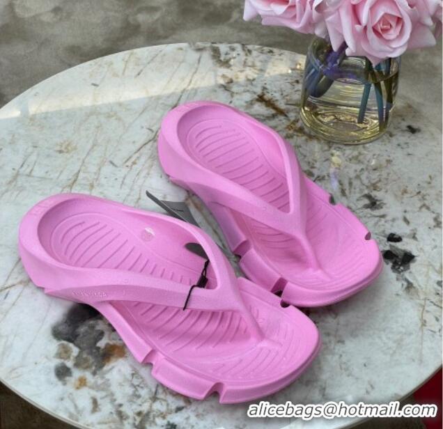 Most Popular Balenciaga Rubber Thong Slide Sandals Pink 0620157