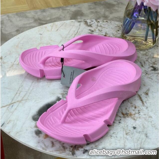 Most Popular Balenciaga Rubber Thong Slide Sandals Pink 0620157