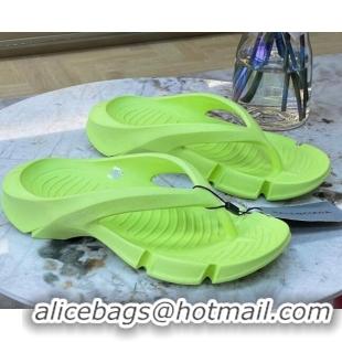 Cheap Balenciaga Rubber Thong Slide Sandals Neon Green 0620158