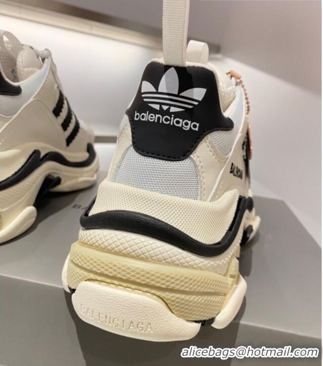 Discount Adidas x Balenciaga Triple S Sneakers White/Black 070102