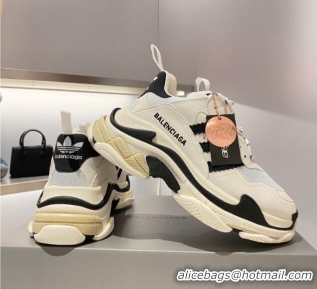 Discount Adidas x Balenciaga Triple S Sneakers White/Black 070102