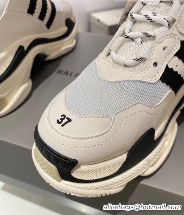 Discount Adidas x Balenciaga Triple S Sneakers White/Black 070102