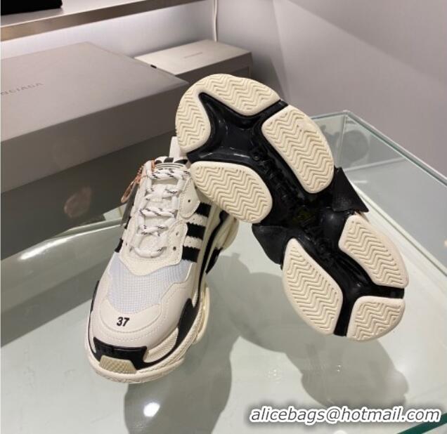 Discount Adidas x Balenciaga Triple S Sneakers White/Black 070102