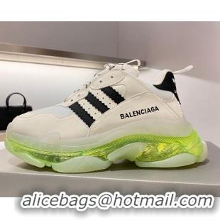 Good Product Adidas x Balenciaga Triple S Sneakers White/Green 070103