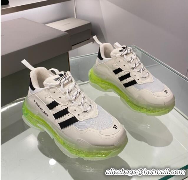 Good Product Adidas x Balenciaga Triple S Sneakers White/Green 070103