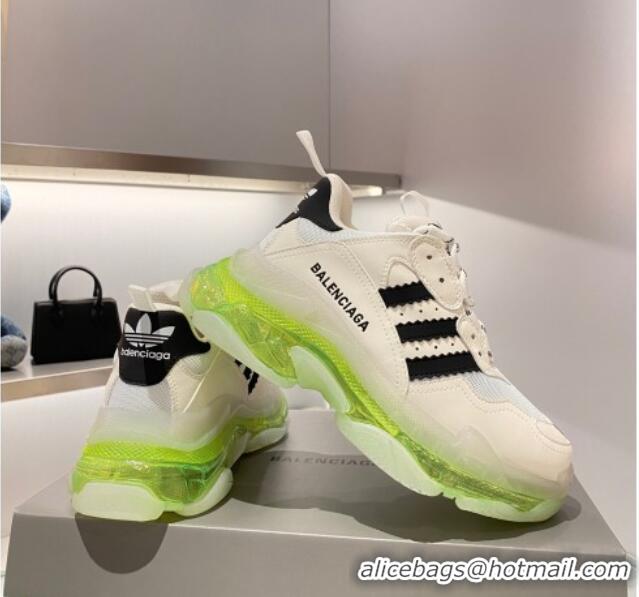 Good Product Adidas x Balenciaga Triple S Sneakers White/Green 070103