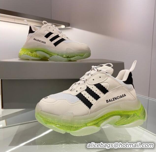 Good Product Adidas x Balenciaga Triple S Sneakers White/Green 070103