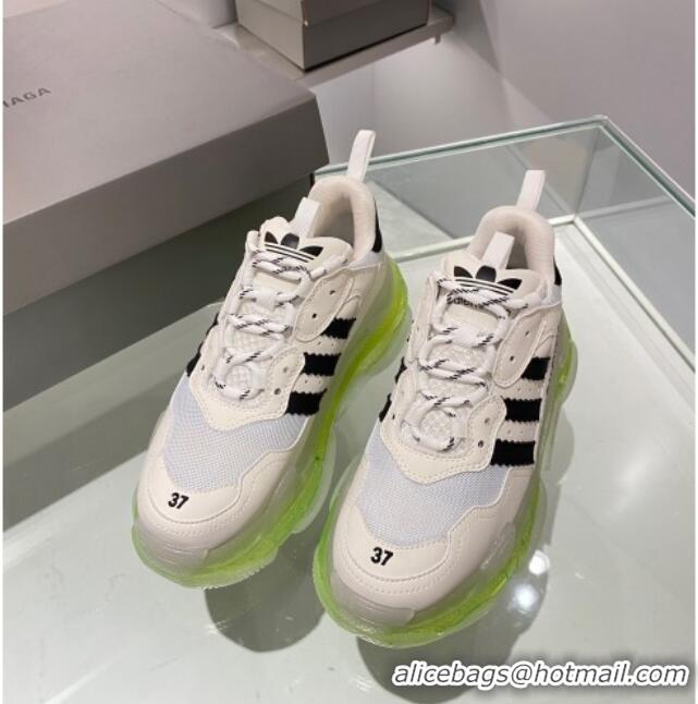 Good Product Adidas x Balenciaga Triple S Sneakers White/Green 070103