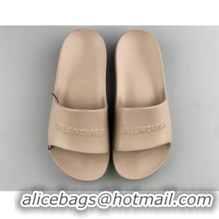 Hot Style Balenciaga Rubber Chunky Slide Sandal Khaki 0719052