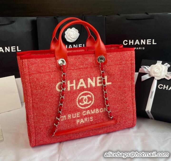 Reasonable Price Chanel LARGE SHOPPING BAG A66941 red&white