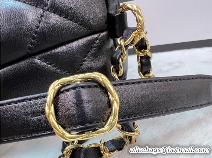 Buy Fashionable Chanel Lambskin Backpack AS3487 Black