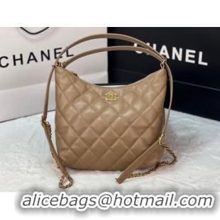 Trendy Design Chanel Lambskin Backpack AS3487 Apricot