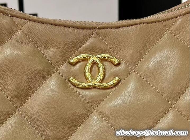 Trendy Design Chanel Lambskin Backpack AS3487 Apricot