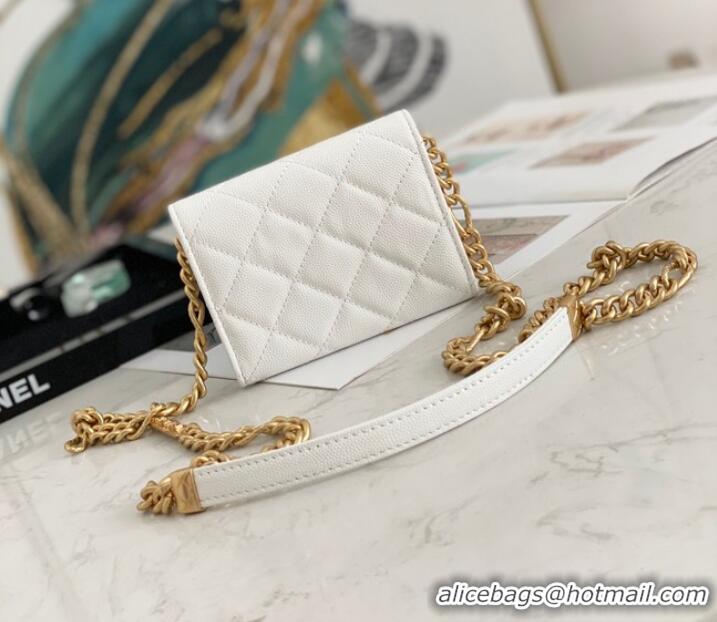 Affordable Price CHANEL CLUTCH WITH CHAIN 81156 WHITE