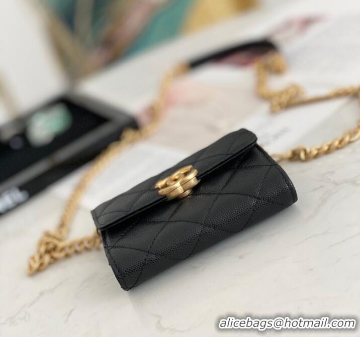 Top Quality CHANEL CLUTCH WITH CHAIN 81156 BLACK