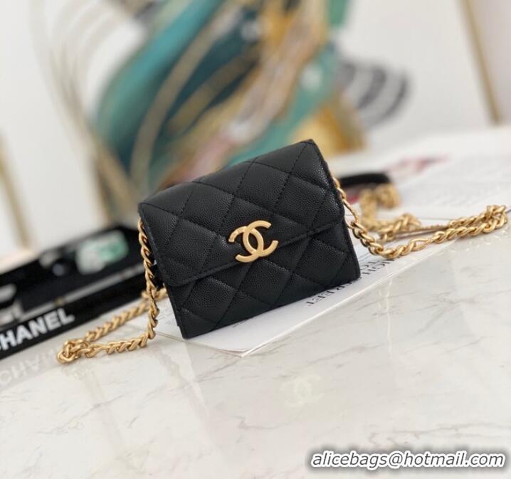 Top Quality CHANEL CLUTCH WITH CHAIN 81156 BLACK