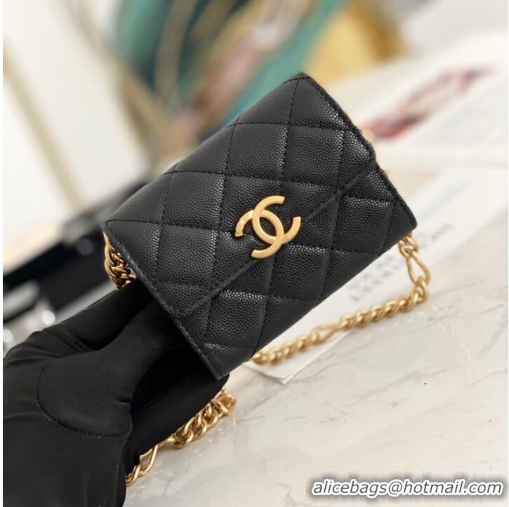 Top Quality CHANEL CLUTCH WITH CHAIN 81156 BLACK