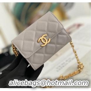 Good Product CHANEL CLUTCH WITH CHAIN 81156 GRAY