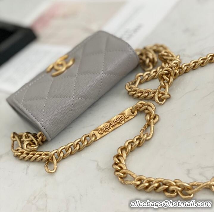 Good Product CHANEL CLUTCH WITH CHAIN 81156 GRAY