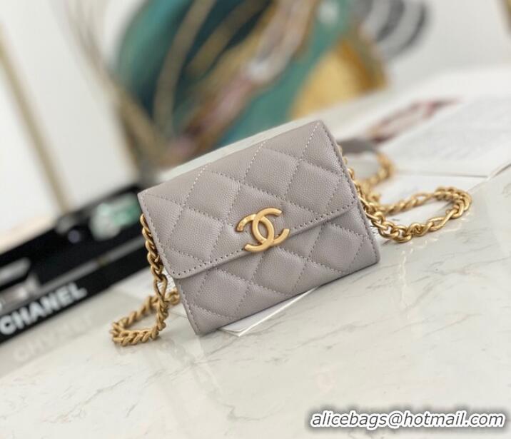 Good Product CHANEL CLUTCH WITH CHAIN 81156 GRAY