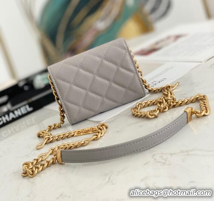 Good Product CHANEL CLUTCH WITH CHAIN 81156 GRAY