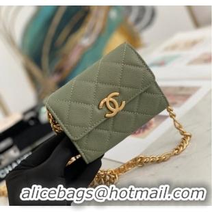 Top Design CHANEL CLUTCH WITH CHAIN 81156 GREEN