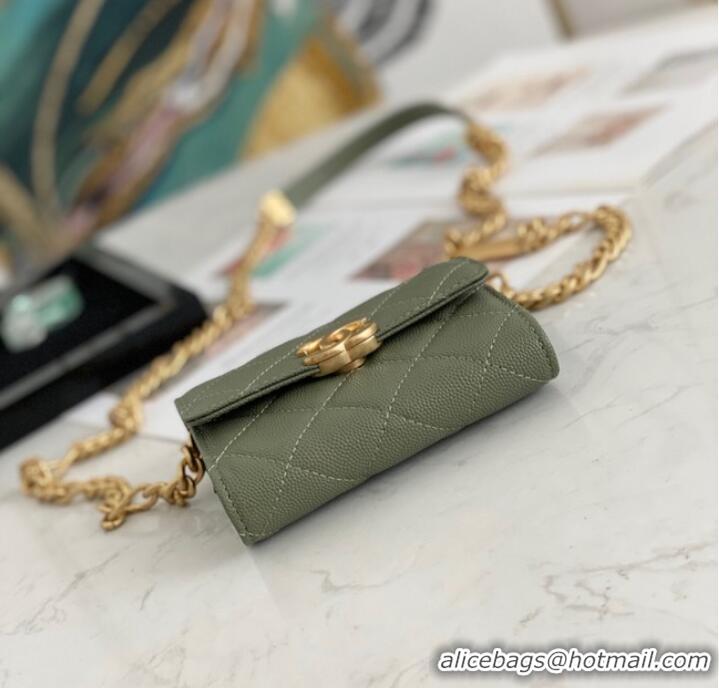 Top Design CHANEL CLUTCH WITH CHAIN 81156 GREEN