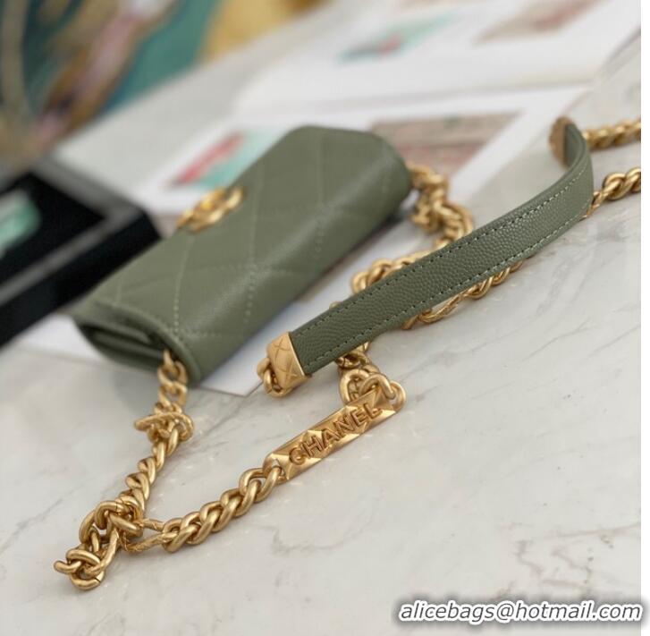 Top Design CHANEL CLUTCH WITH CHAIN 81156 GREEN