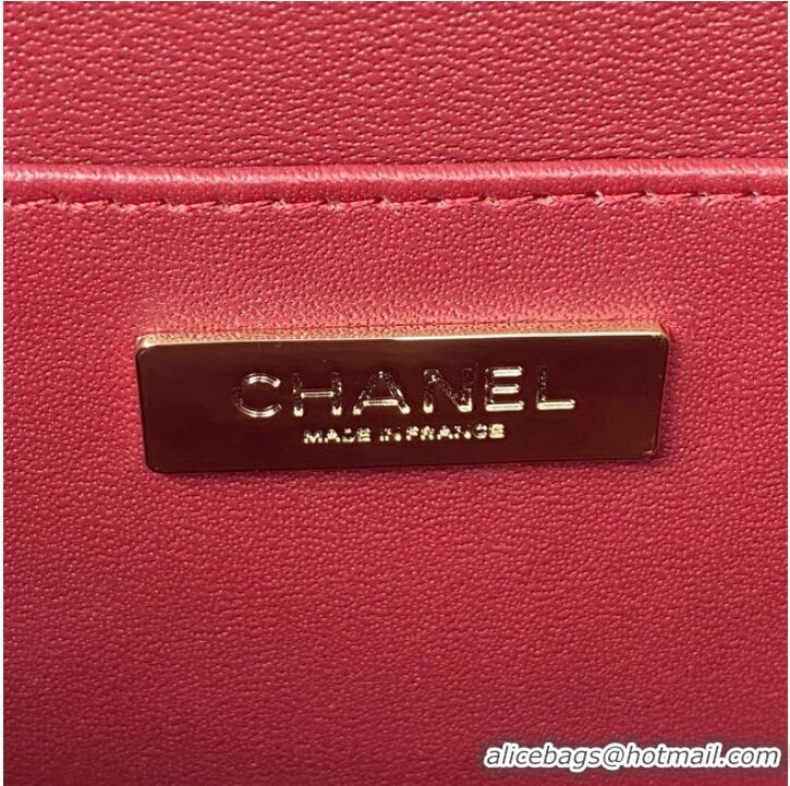 Famous Brand Chanel VANITY CASE AS3345 Burgundy