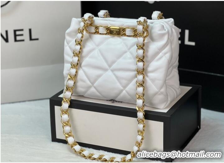 Good Product Chanel SMALL SHOPPING BAG AS3502 WHITE