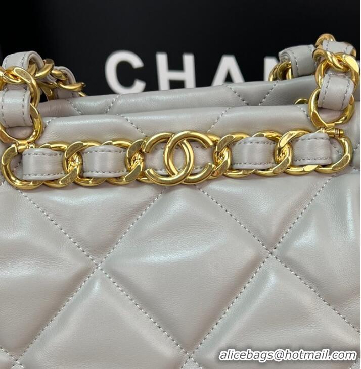 Famous Brand Chanel SMALL SHOPPING BAG AS3502 LIGHT GRAY