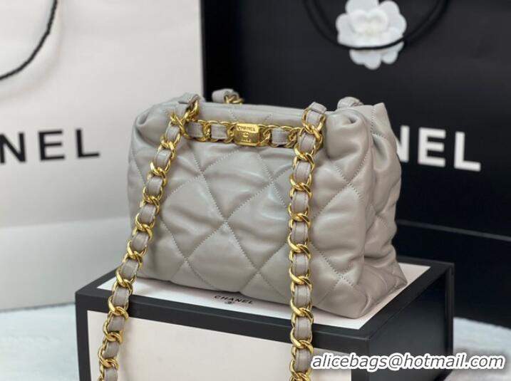 Famous Brand Chanel SMALL SHOPPING BAG AS3502 LIGHT GRAY