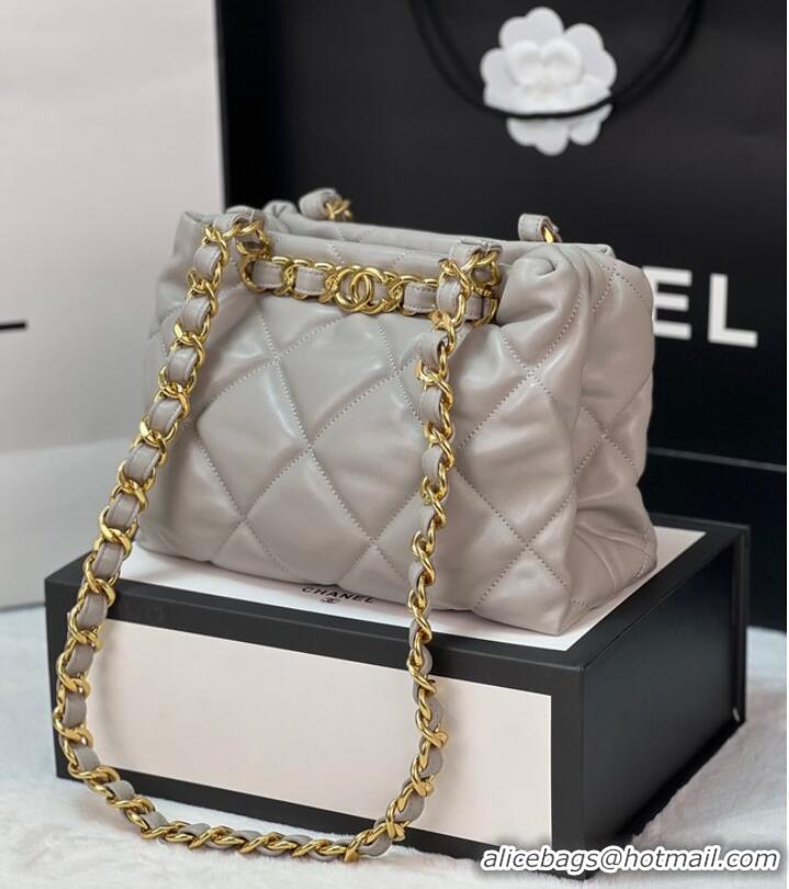 Famous Brand Chanel SMALL SHOPPING BAG AS3502 LIGHT GRAY