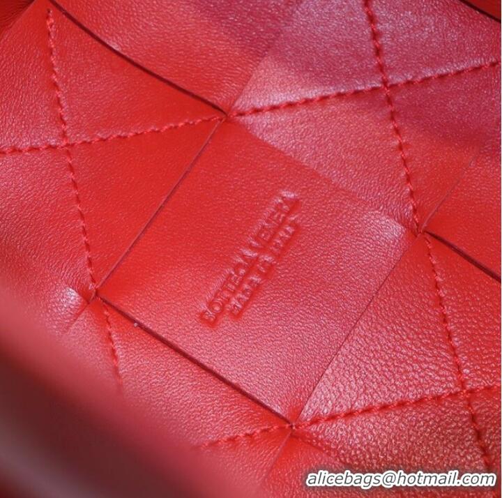 Famous Brand Bottega Veneta Small Cassette Bucket Bag 680218 red