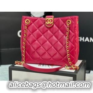 Famous Brand Chanel SMALL SHOPPING BAG AS3477 Fuchsia