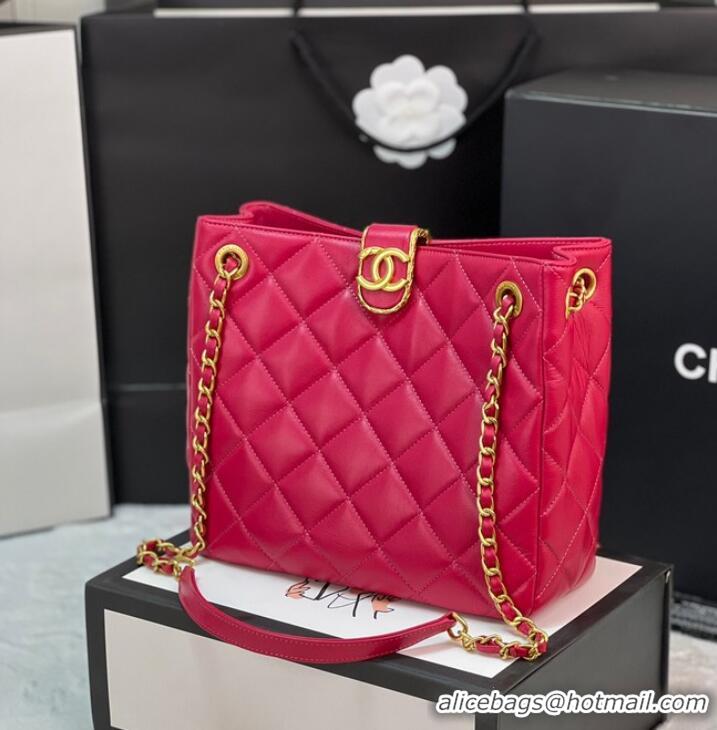 Famous Brand Chanel SMALL SHOPPING BAG AS3477 Fuchsia