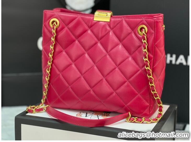 Famous Brand Chanel SMALL SHOPPING BAG AS3477 Fuchsia