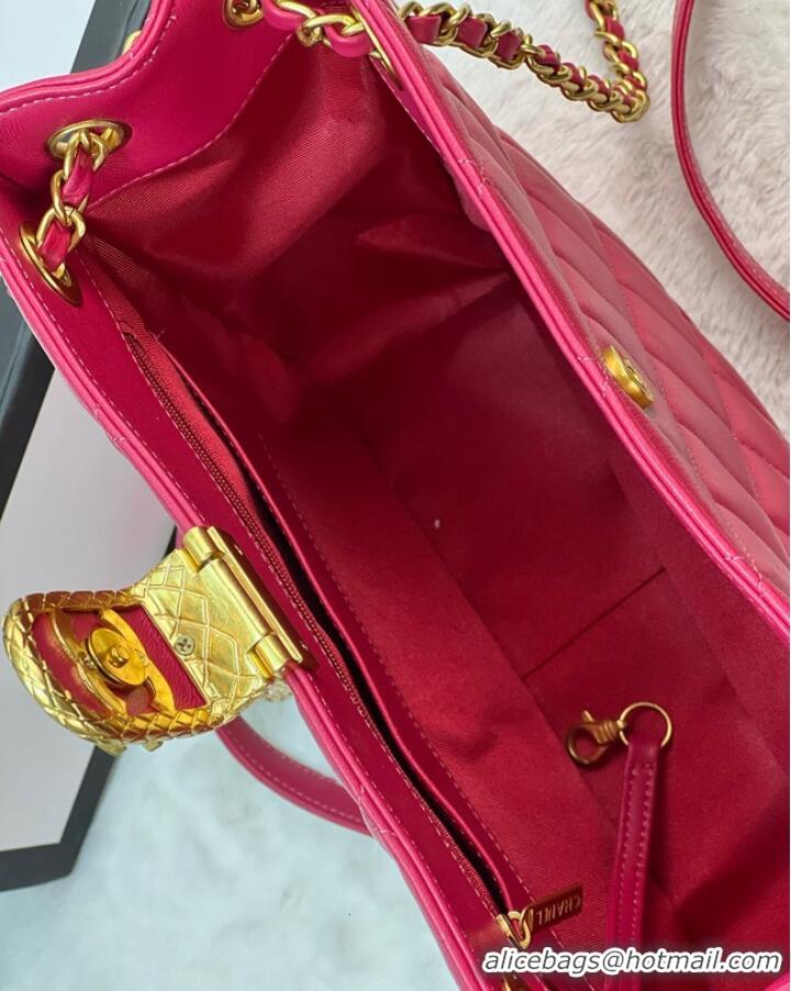 Famous Brand Chanel SMALL SHOPPING BAG AS3477 Fuchsia