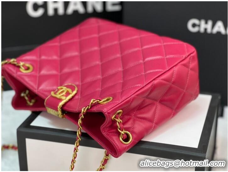 Famous Brand Chanel SMALL SHOPPING BAG AS3477 Fuchsia