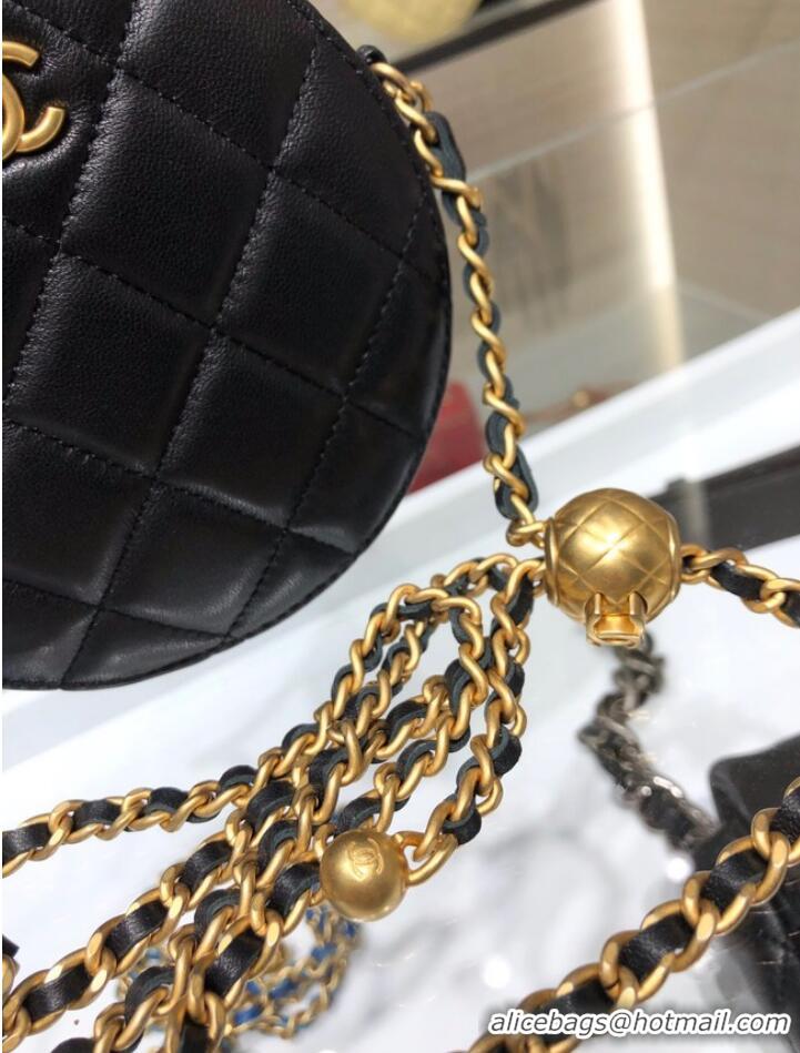 Good Product Chanel CLUTCH WITH CHAIN Lambskin & Gold-Tone Metal AS1449 black