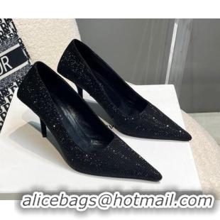 Best Grade Balenciaga x Gucci Knife Crystal High Heel Pumps 8.5cm Black 081313