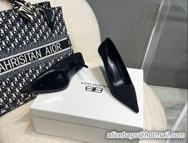 Best Grade Balenciaga x Gucci Knife Crystal High Heel Pumps 8.5cm Black 081313