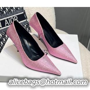 Good Quality Balenciaga x Gucci Knife Crystal High Heel Pumps 8.5cm Light Pink 081315