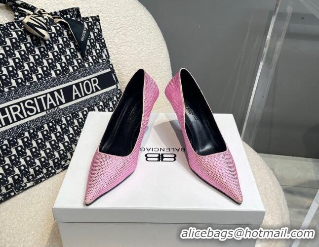 Good Quality Balenciaga x Gucci Knife Crystal High Heel Pumps 8.5cm Light Pink 081315