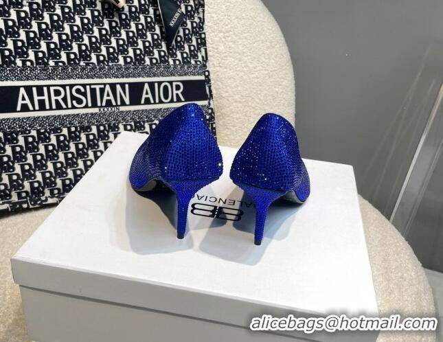 Purchase Balenciaga x Gucci Knife Crystal High Heel Pumps 8.5cm Blue 081317