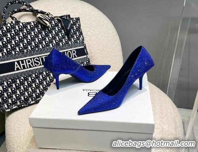 Purchase Balenciaga x Gucci Knife Crystal High Heel Pumps 8.5cm Blue 081317