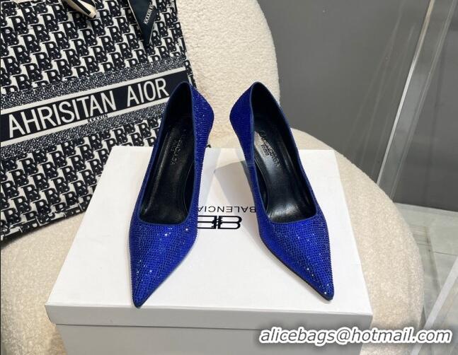 Purchase Balenciaga x Gucci Knife Crystal High Heel Pumps 8.5cm Blue 081317