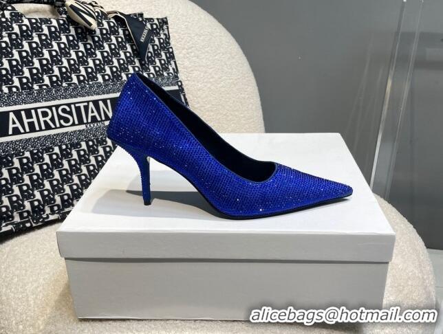 Purchase Balenciaga x Gucci Knife Crystal High Heel Pumps 8.5cm Blue 081317