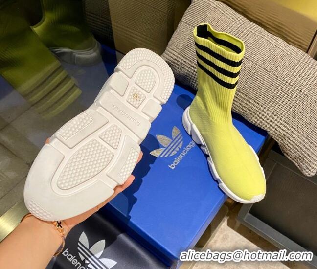 Unique Style Balenciaga x Adidas Speed 1.0 Knit Boots Yellow 090706